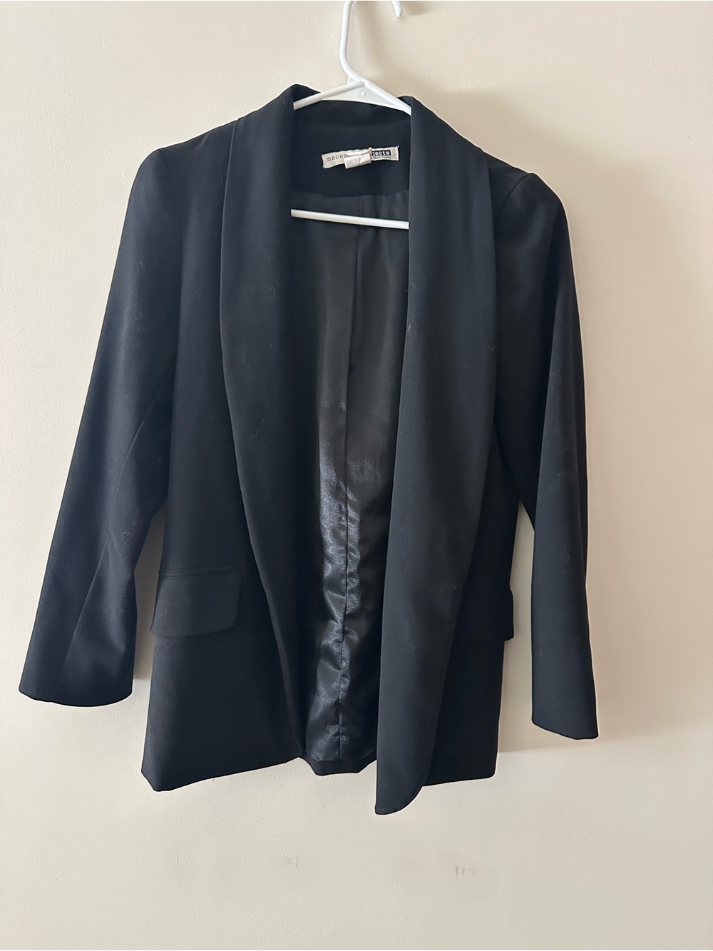 Necessary Objects Black Open-Front Blazer